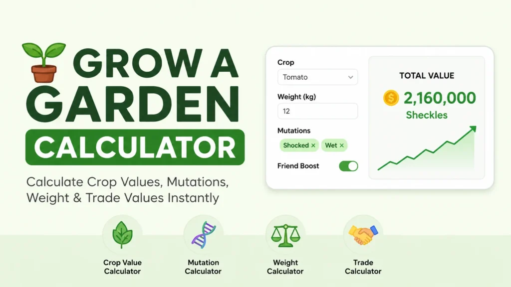 Grow A Garden Calculator Presentation Image