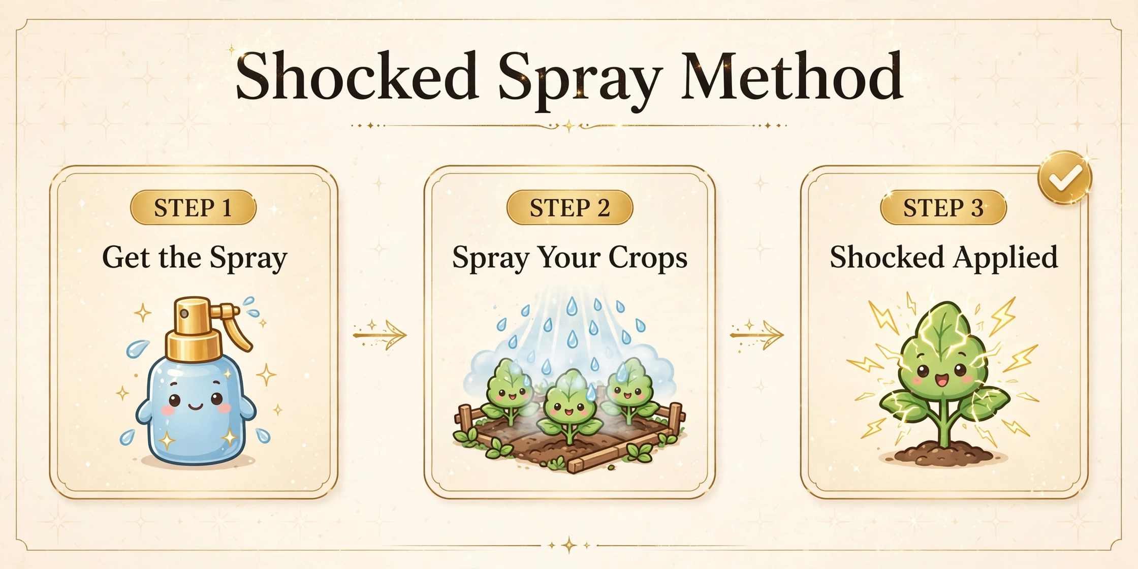 Applying the Shocked mutation with spray in Grow a Garden